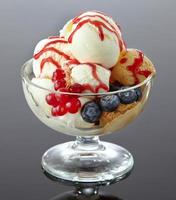 Ice cream with fresh berries photo
