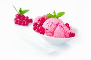 Gourmet redcurrant icecream photo