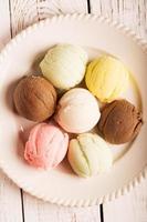 Multicolor ice cream balls