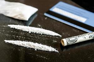 Two line of cocaine photo