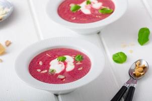 Soup from beet photo