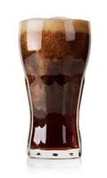 Cola with ice cubes isolated photo