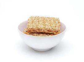 Instant asian style dry noodles isolated photo