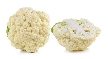 fresh cauliflower on white background