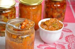Canned vegetables homemade. Home canning
