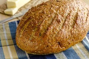 Fresh Baked Whole Grains and Seeded Bread photo