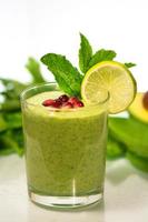 delicious healthy green vegetables smoothie photo