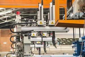 Industrial robot working in factory