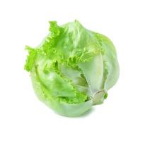 Green Iceberg lettuce on White Background photo
