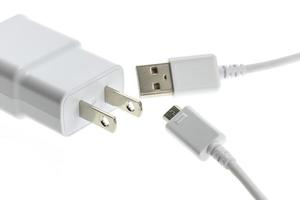 White mobile charger photo