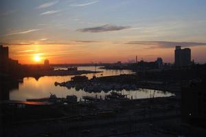 baltimore inner harbour puesta de sol 2 foto