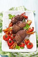 Steak Rolls with vegetables photo