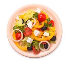 Greek salad isolated photo