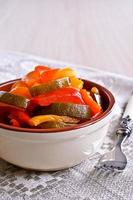 Cooked peppers and zucchini photo