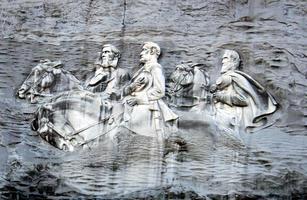 A picture depicted on this stone mountain of men
