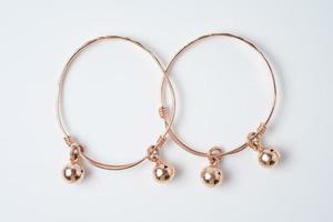 pink gold anklet for baby photo