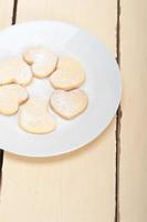 galletas de San Valentín de mantequilla dulce en forma de corazón