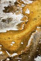 Abstract orange and white patterns in geothermal area, Yellowsto
