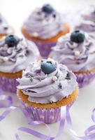 Blueberry and lavender cupcakes photo