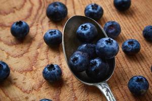 blueberry in a spoon