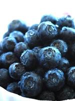 Ripe blueberries in a bowl. photo