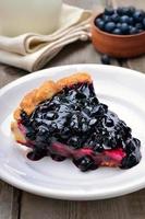 Piece of blueberry pie photo