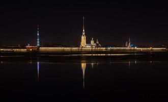 Night view of Peter and Paul Fortress