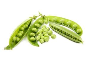 Green peas on a white background. photo