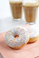 Donuts and caffe latte photo