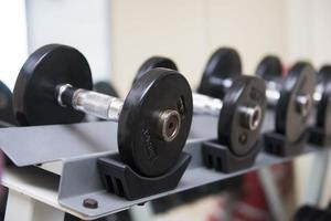 dumbbells for weight lifting in fitness room
