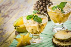 infused water mix of Starfruit and pineapple