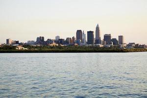 Distant view of downtown Cleveland