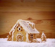 Winter Holiday Gingerbread house. photo