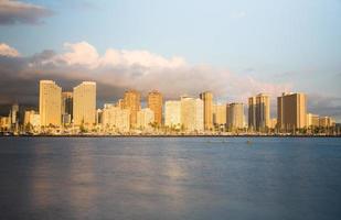 panorama de waikiki honolulu hawaii foto