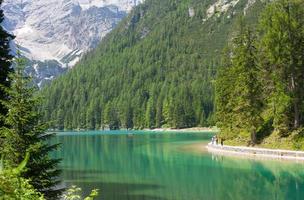 Lake Braies, Dolomites photo