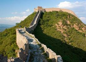 vista de la gran muralla china ubicada en la provincia de hebei