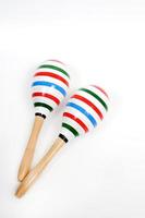 Color lining painting on double Maracas. photo