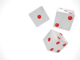 three dices on white photo