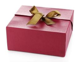 Gift box isolated on white photo