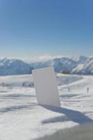 Blank snow business card lift ticket