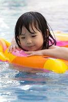 Little girl in swimming pool photo