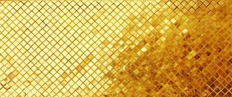 Gold tile mosaic background.