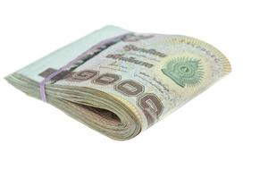cerrar dinero tailandés en mil billetes de banco