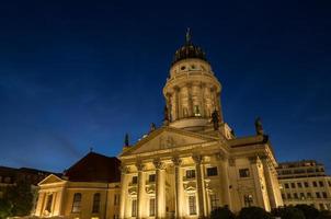 french cathedral at the gendarmenmarkt in berlin germany night