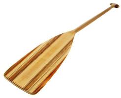wooden canoe paddle