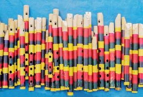 Flutes made of bamboo,  Indian handicrafts fair at Kolkata
