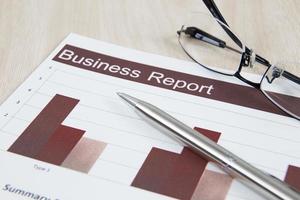 Showing business and financial report photo
