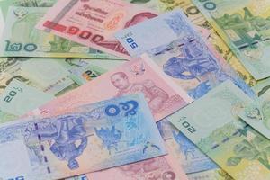 close up of thai money