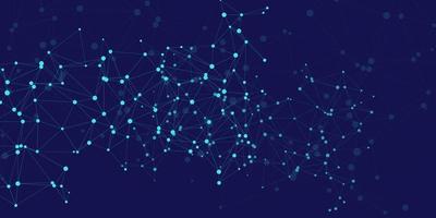 Modern Banner with Connecting Lines and Dots vector