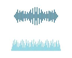 Ilustración de símbolo de onda de sonido y frecuencia vector